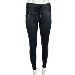 Leather Jogger Pants Black